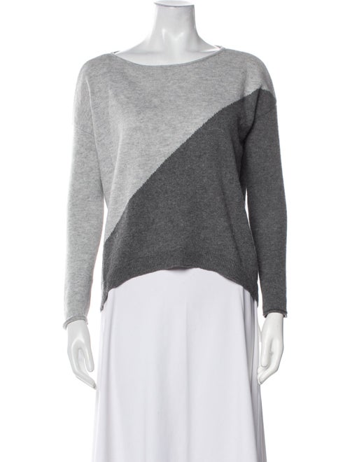 Alice + Olivia Wool Colorblock Pattern Sweater