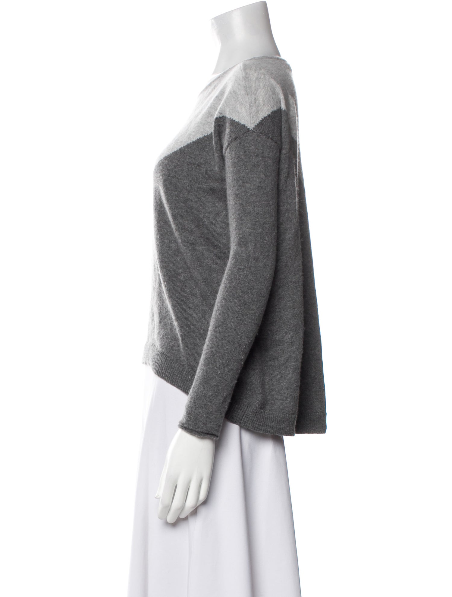 Alice + Olivia Wool Colorblock Pattern Sweater