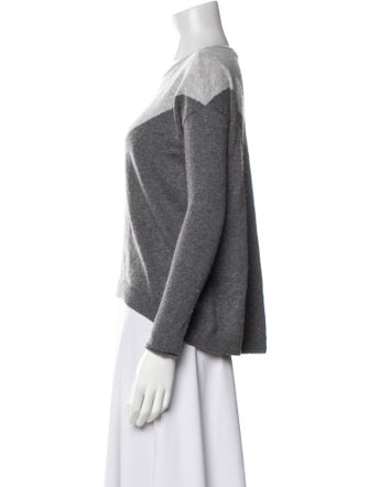 Alice + Olivia Wool Colorblock Pattern Sweater