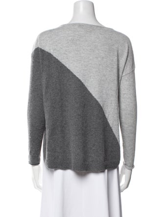 Alice + Olivia Wool Colorblock Pattern Sweater