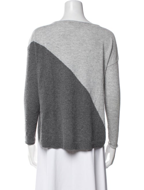 Alice + Olivia Wool Colorblock Pattern Sweater