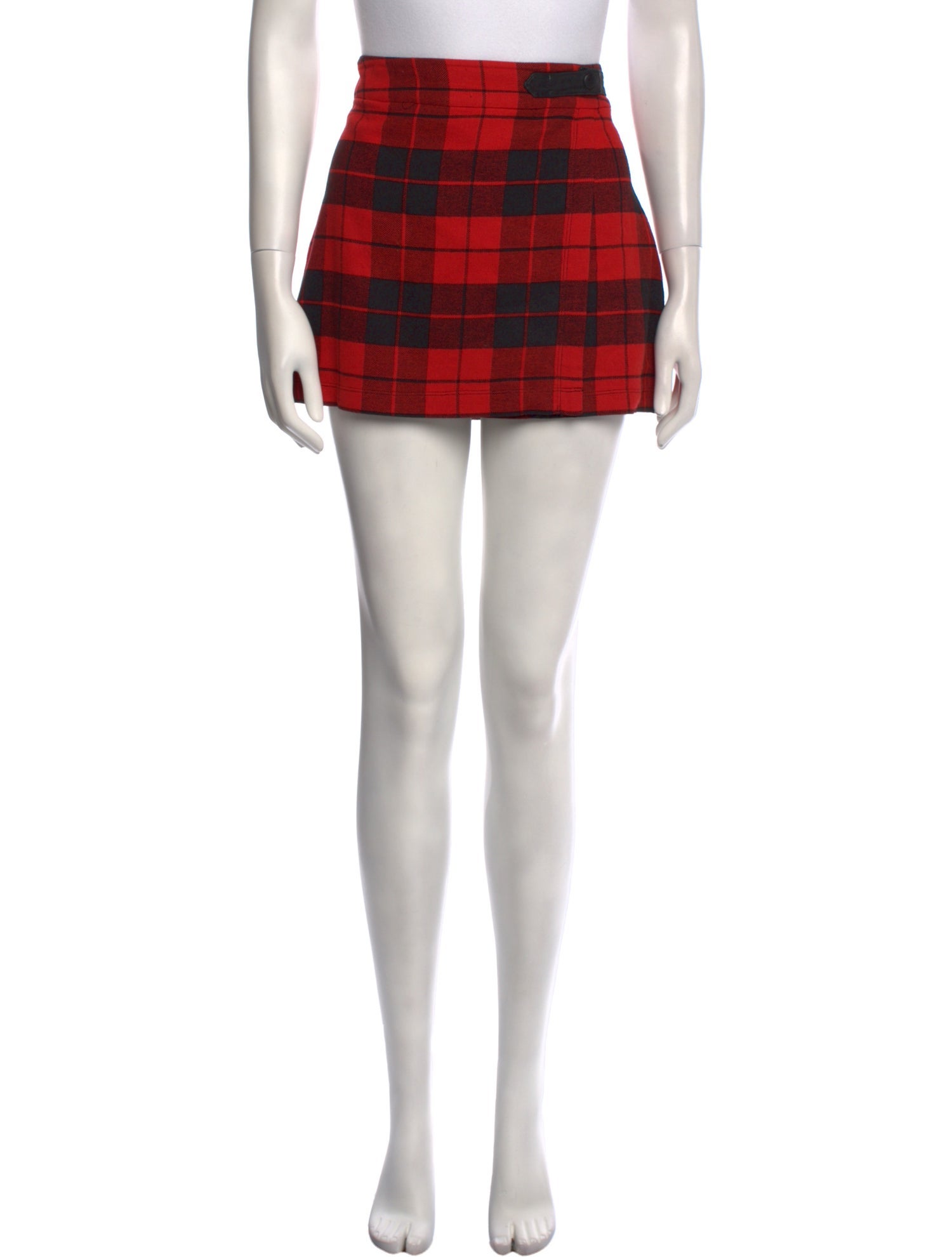 Alice + Olivia Plaid Print Mini Skirt