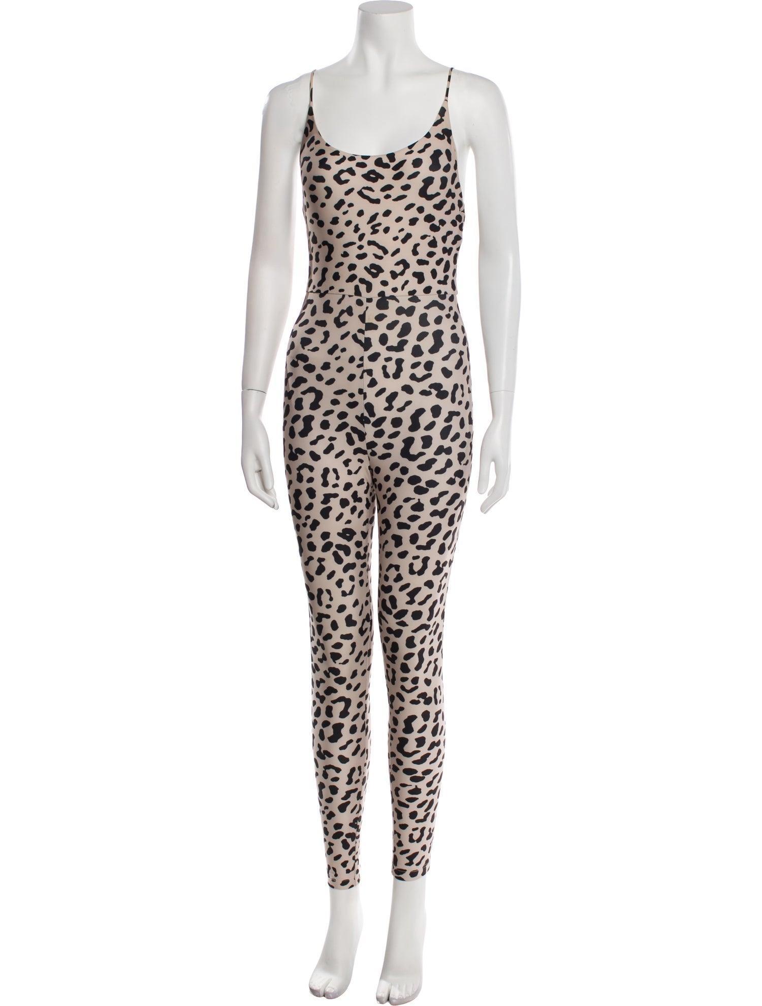 Alice + Olivia Animal Print Scoop Neck Jumpsuit