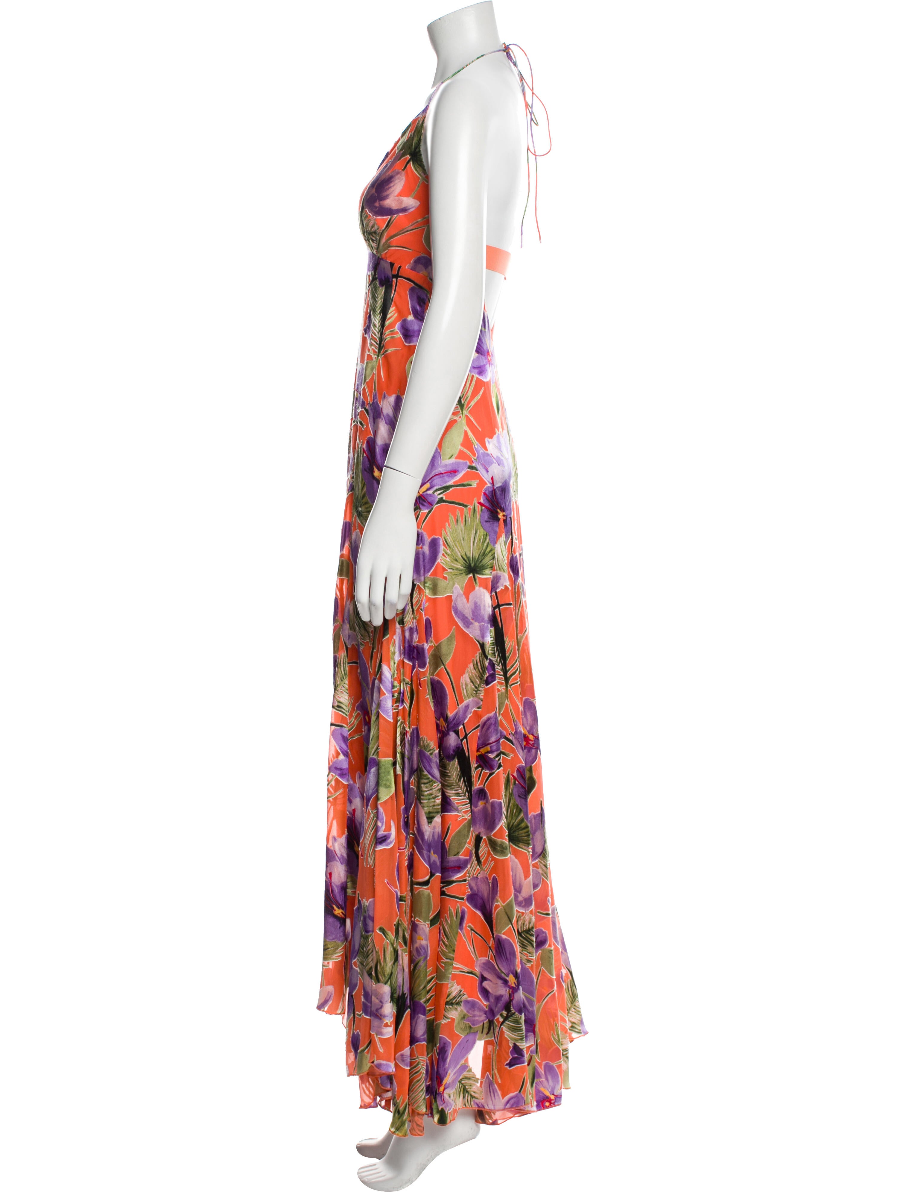 Alice + Olivia Floral Print Long Dress