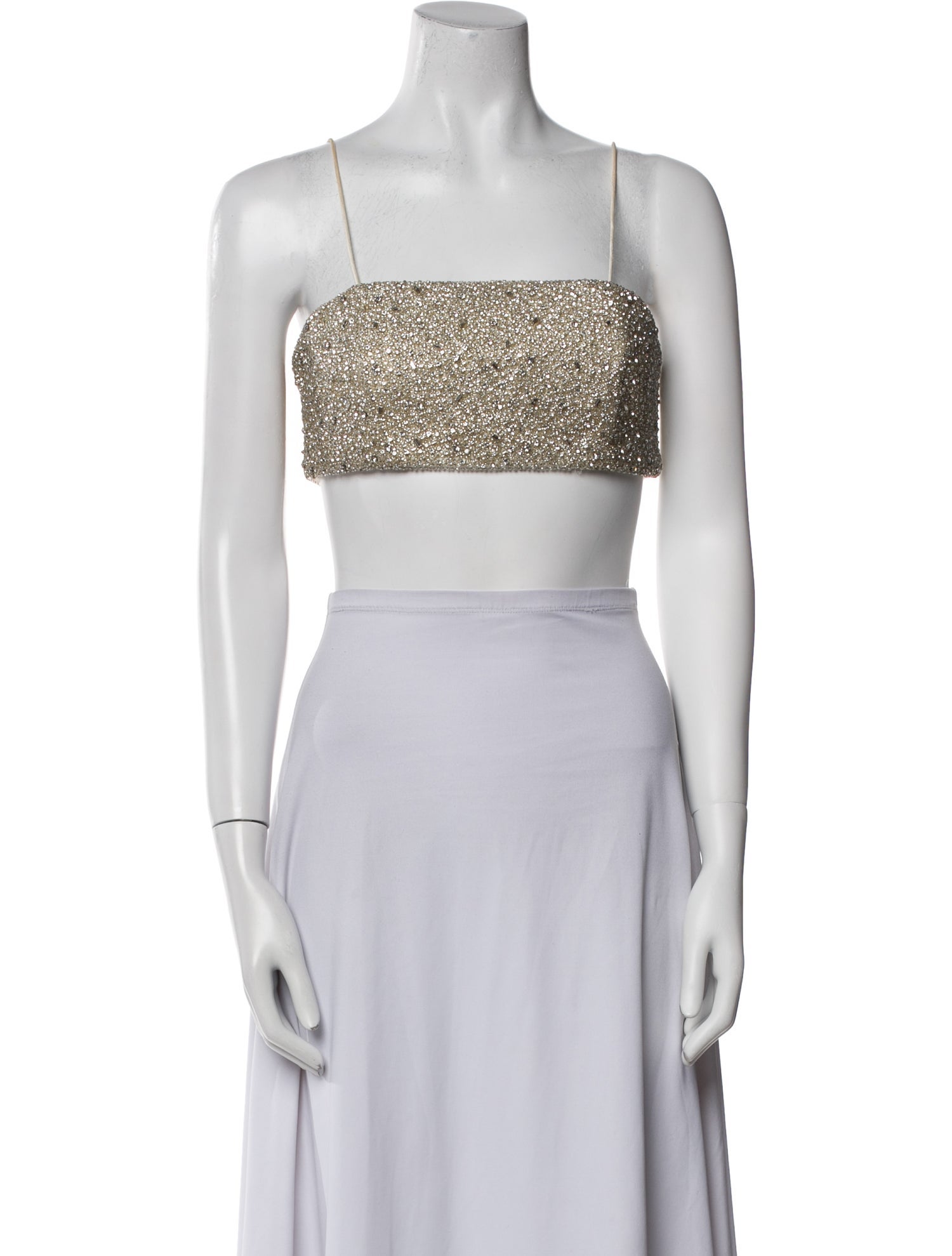 Alice + Olivia Square Neckline Sleeveless Crop Top