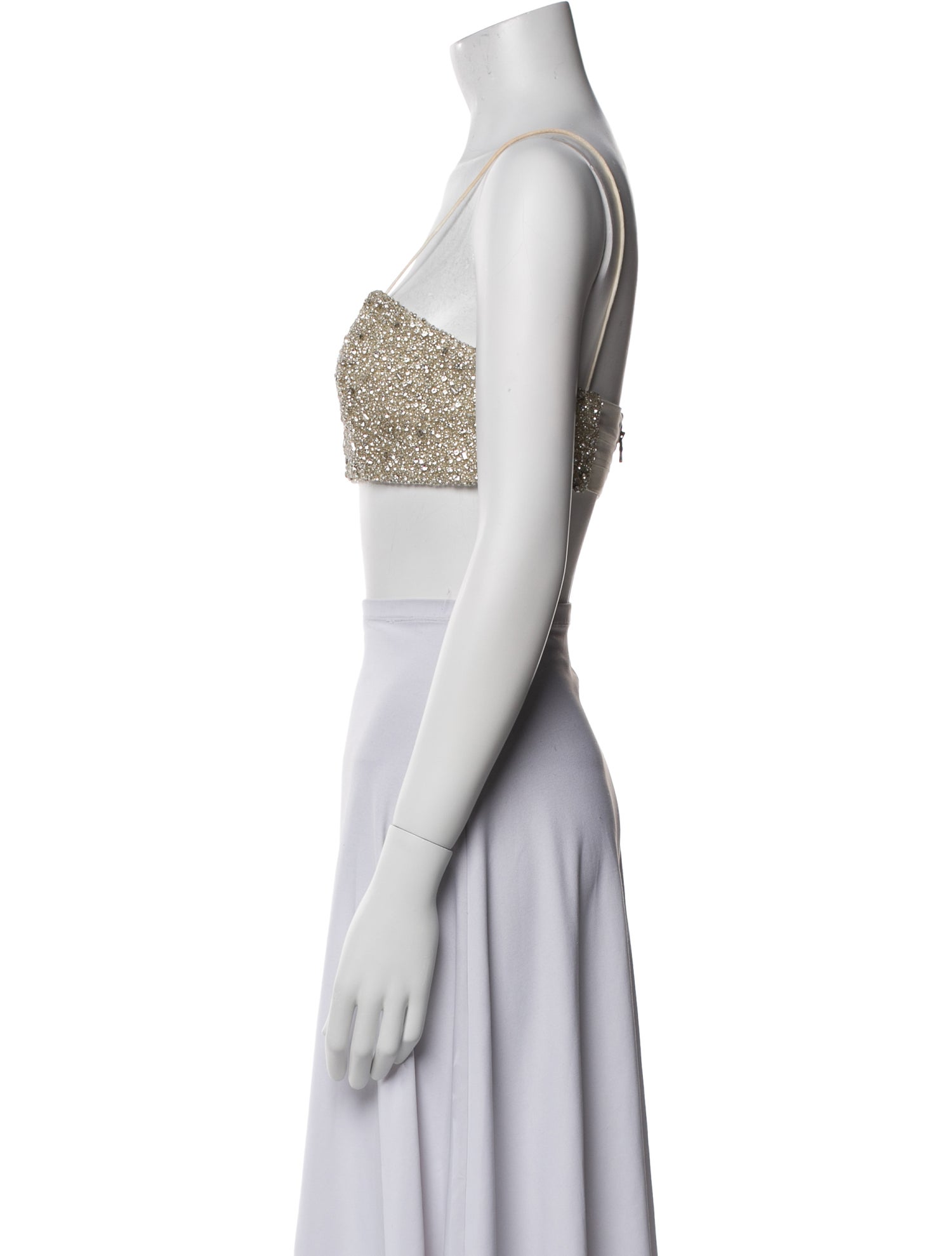 Alice + Olivia Square Neckline Sleeveless Crop Top