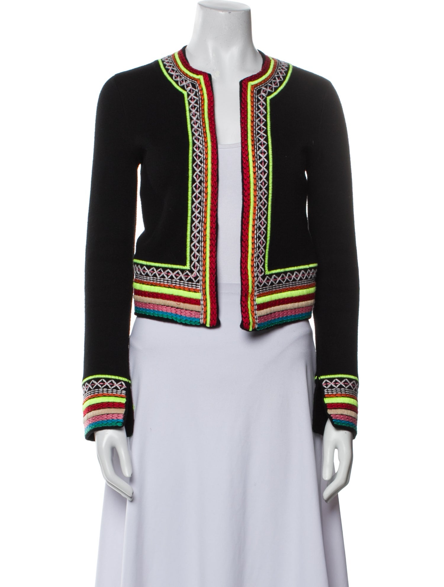 Alice + Olivia Striped Evening Jacket