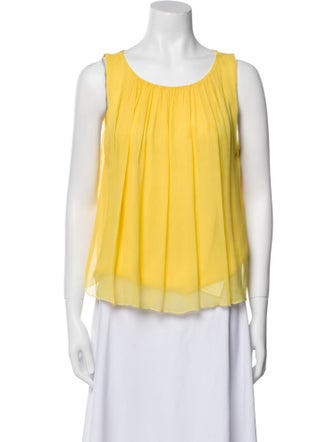 Alice + Olivia Silk Scoop Neck Top