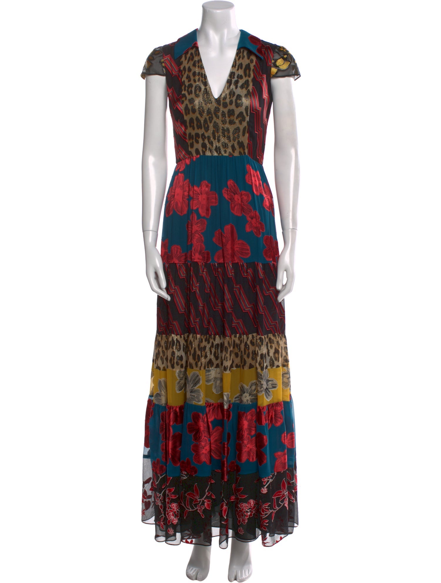 Alice + Olivia Printed Long Dress