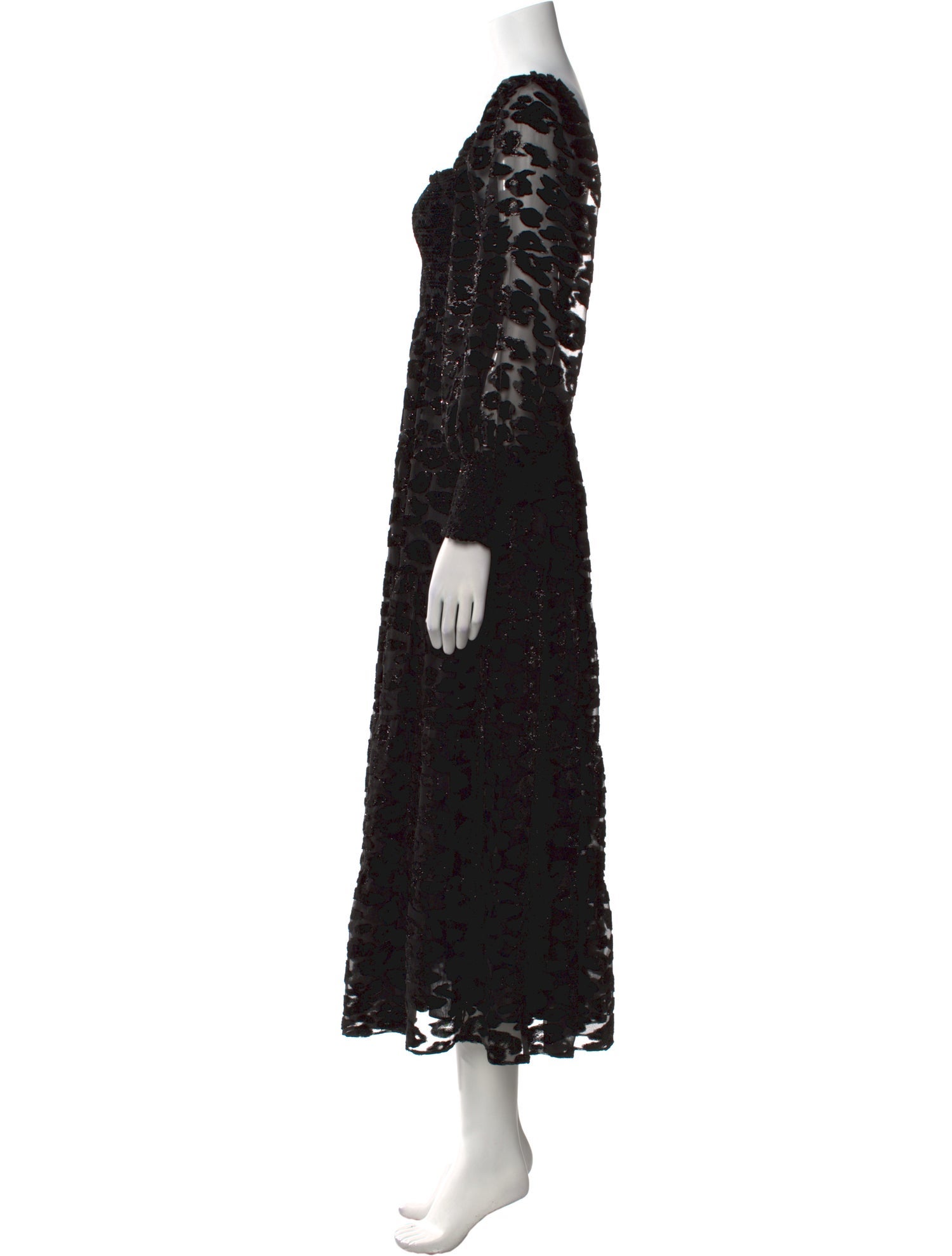 Alice + Olivia Lace Pattern Long Dress