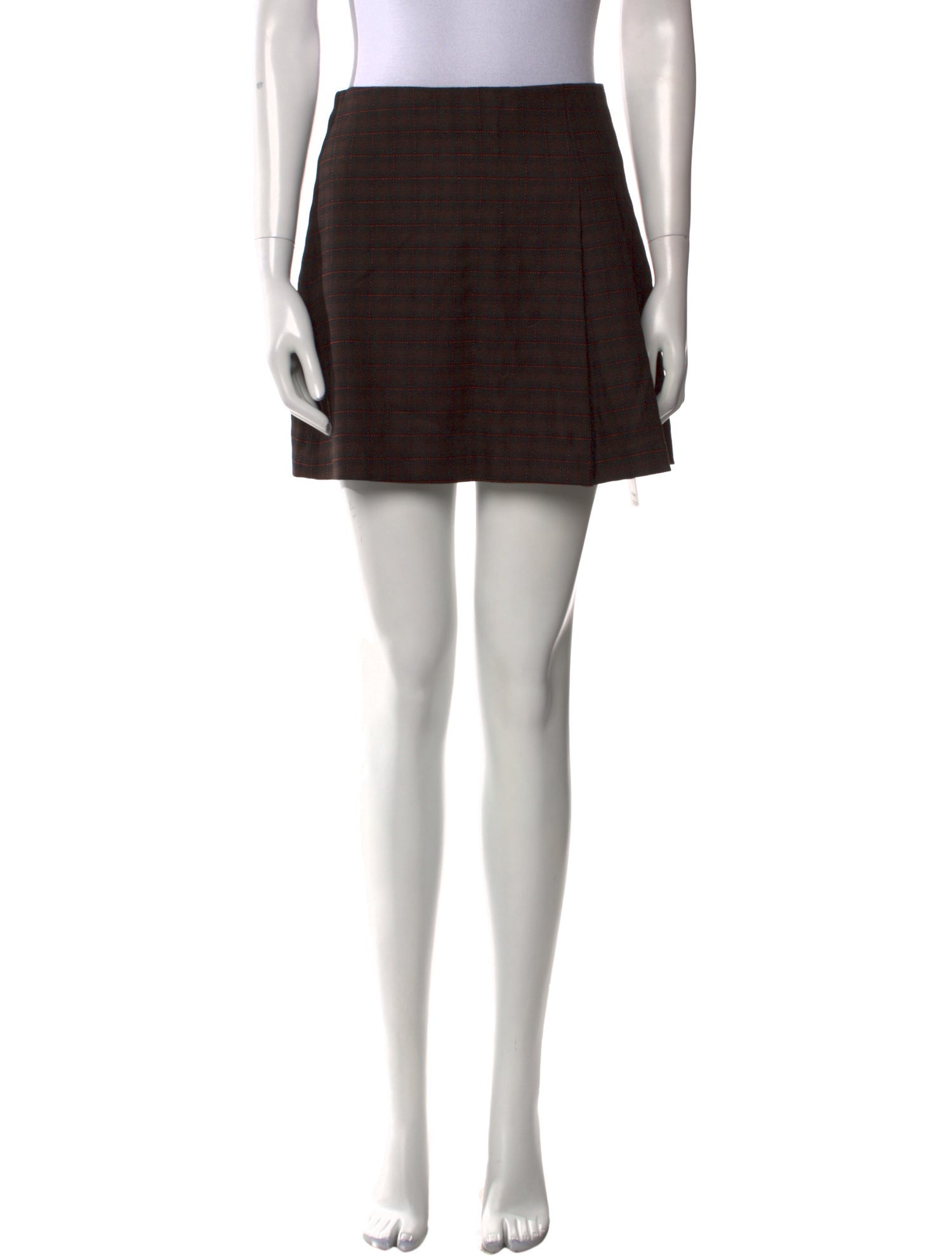 Alice + Olivia Pleated Accents Mini Skirt