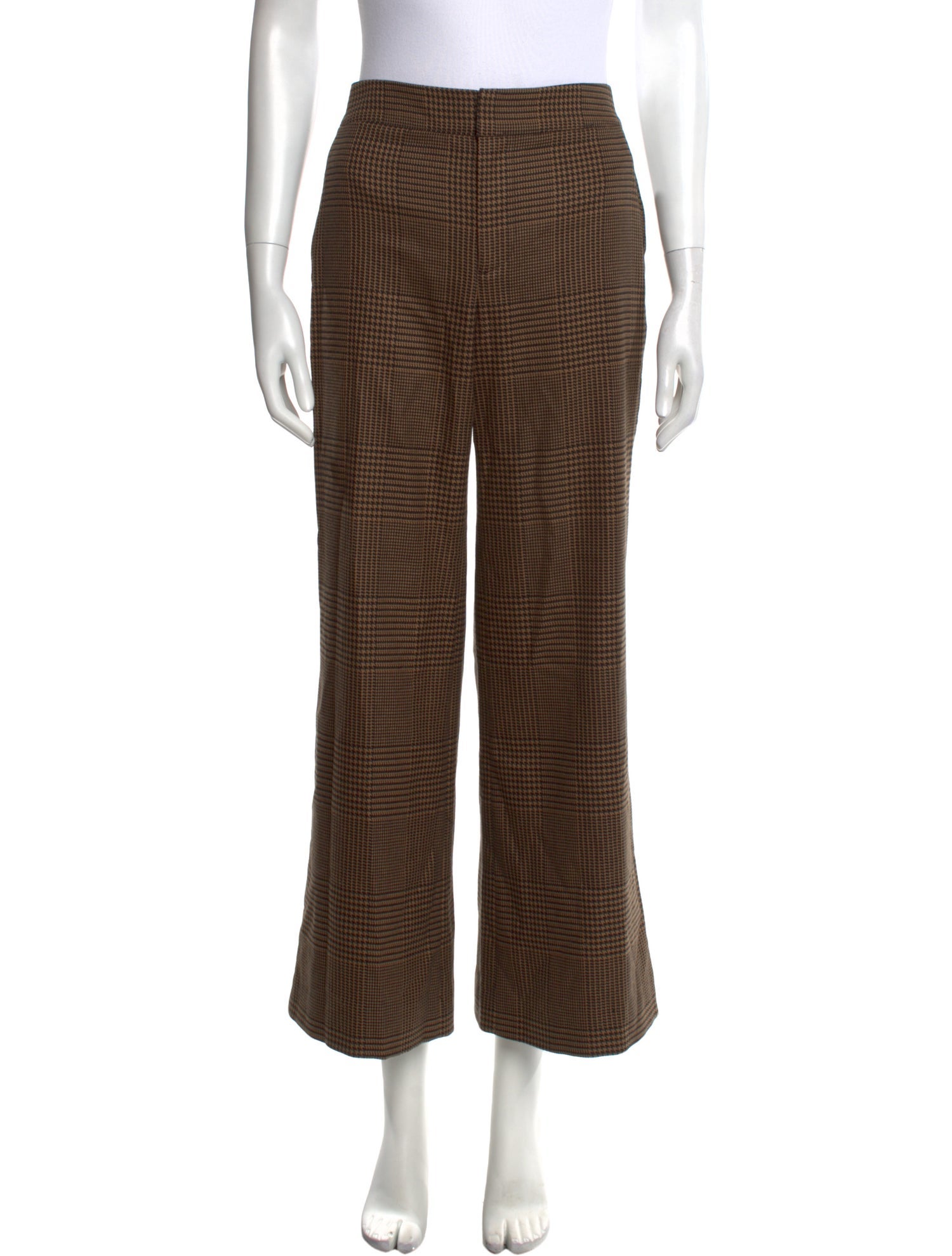 Alice + Olivia Plaid Print Wide Leg Pants