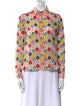 Alice + Olivia Silk Printed Button-Up Top