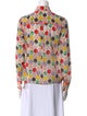 Alice + Olivia Silk Printed Button-Up Top