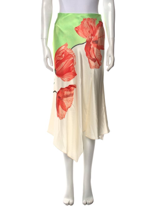 Alice + Olivia Graphic Print Midi Length Skirt