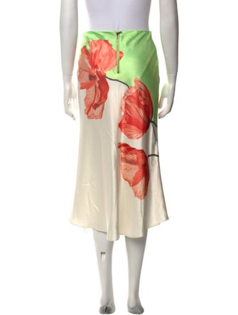 Alice + Olivia Graphic Print Midi Length Skirt