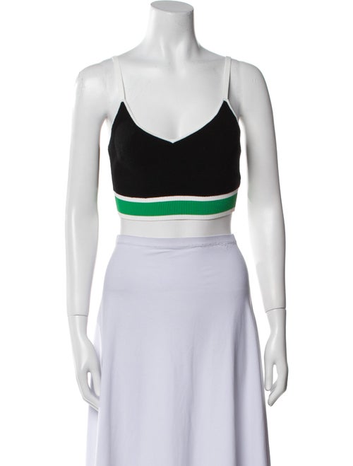 Alice + Olivia Colorblock Pattern Square Neckline Crop Top