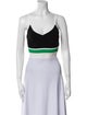Alice + Olivia Colorblock Pattern Square Neckline Crop Top