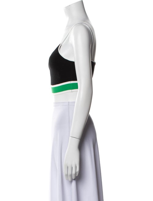 Alice + Olivia Colorblock Pattern Square Neckline Crop Top