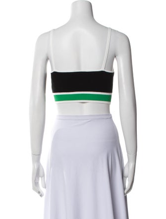 Alice + Olivia Colorblock Pattern Square Neckline Crop Top