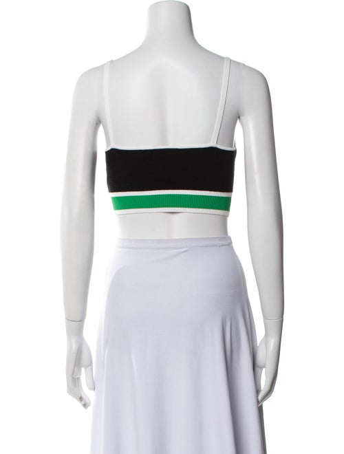 Alice + Olivia Colorblock Pattern Square Neckline Crop Top