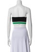 Alice + Olivia Colorblock Pattern Square Neckline Crop Top