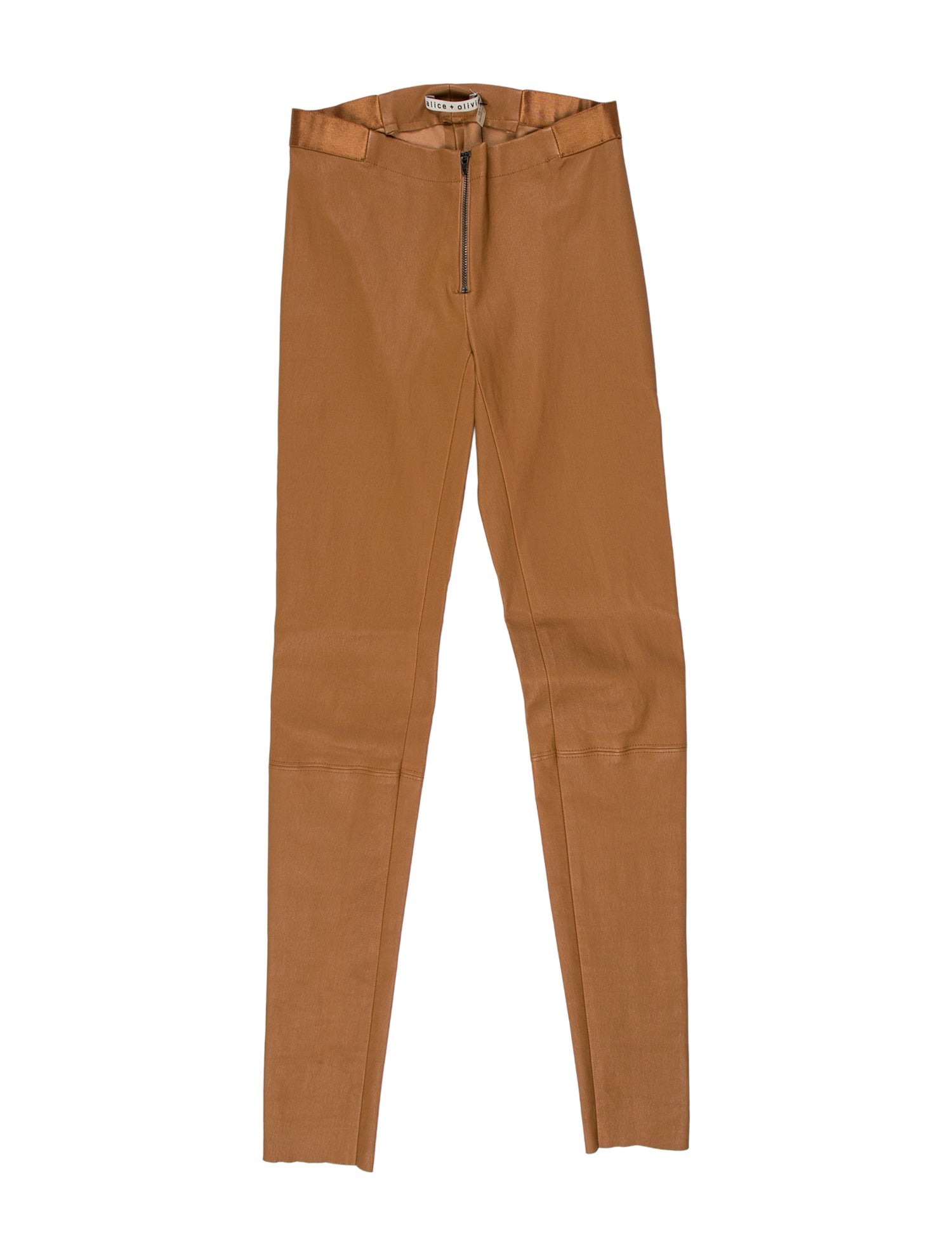 Alice + Olivia Lamb Leather Skinny Leg Pants