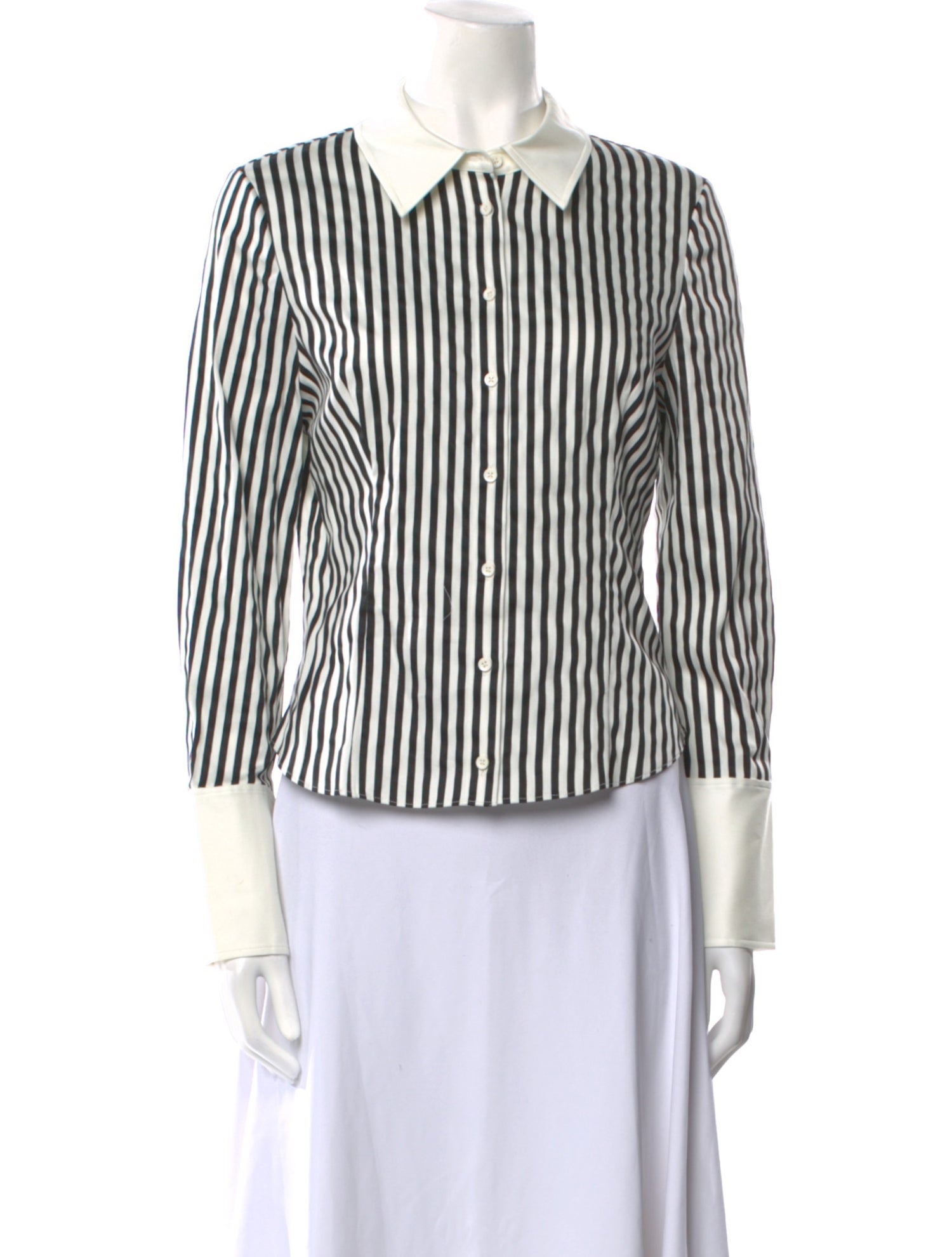 Alice + Olivia Striped Long Sleeve Button-Up Top w/ Tags