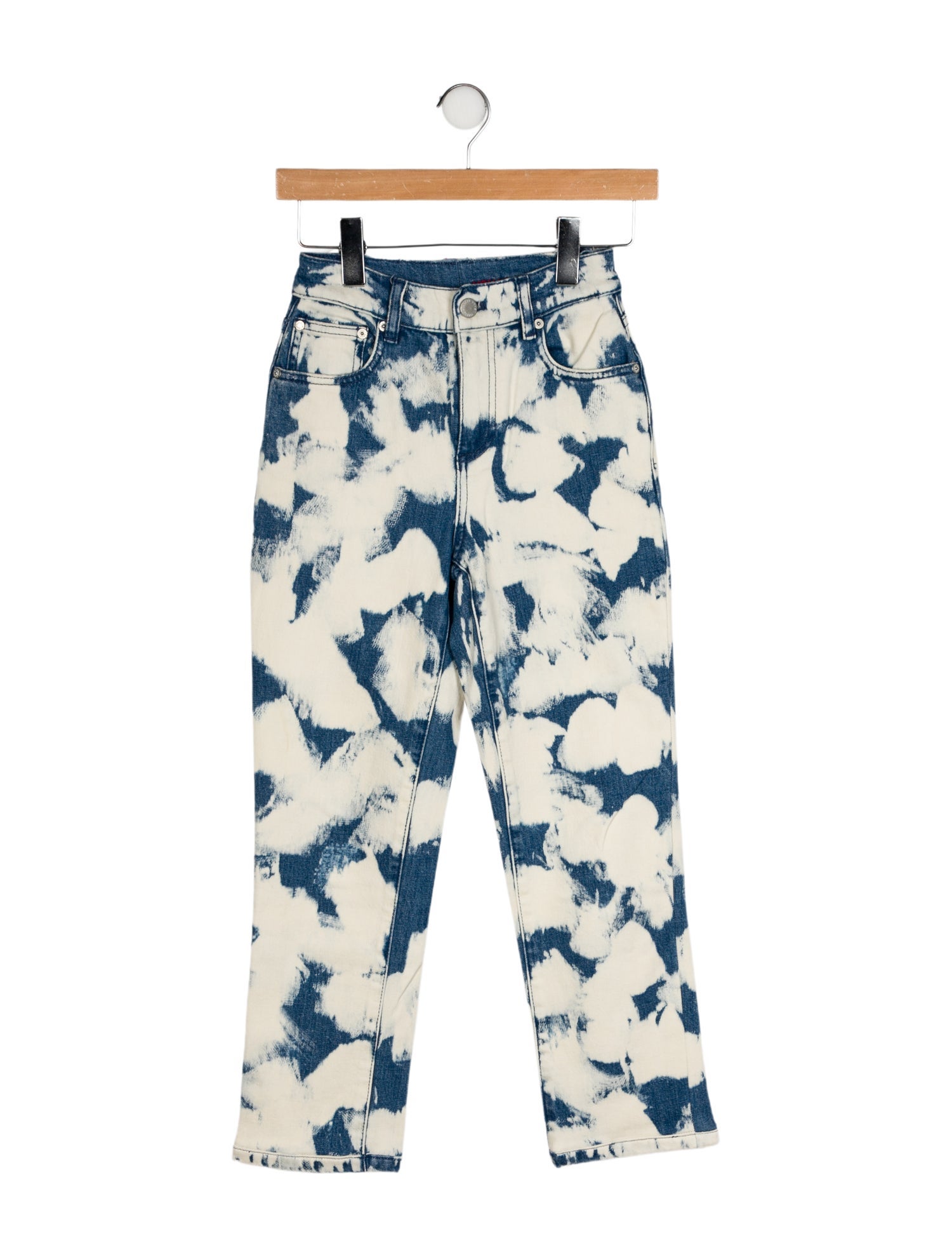 Alice + Olivia Mid-Rise Straight Leg Jeans