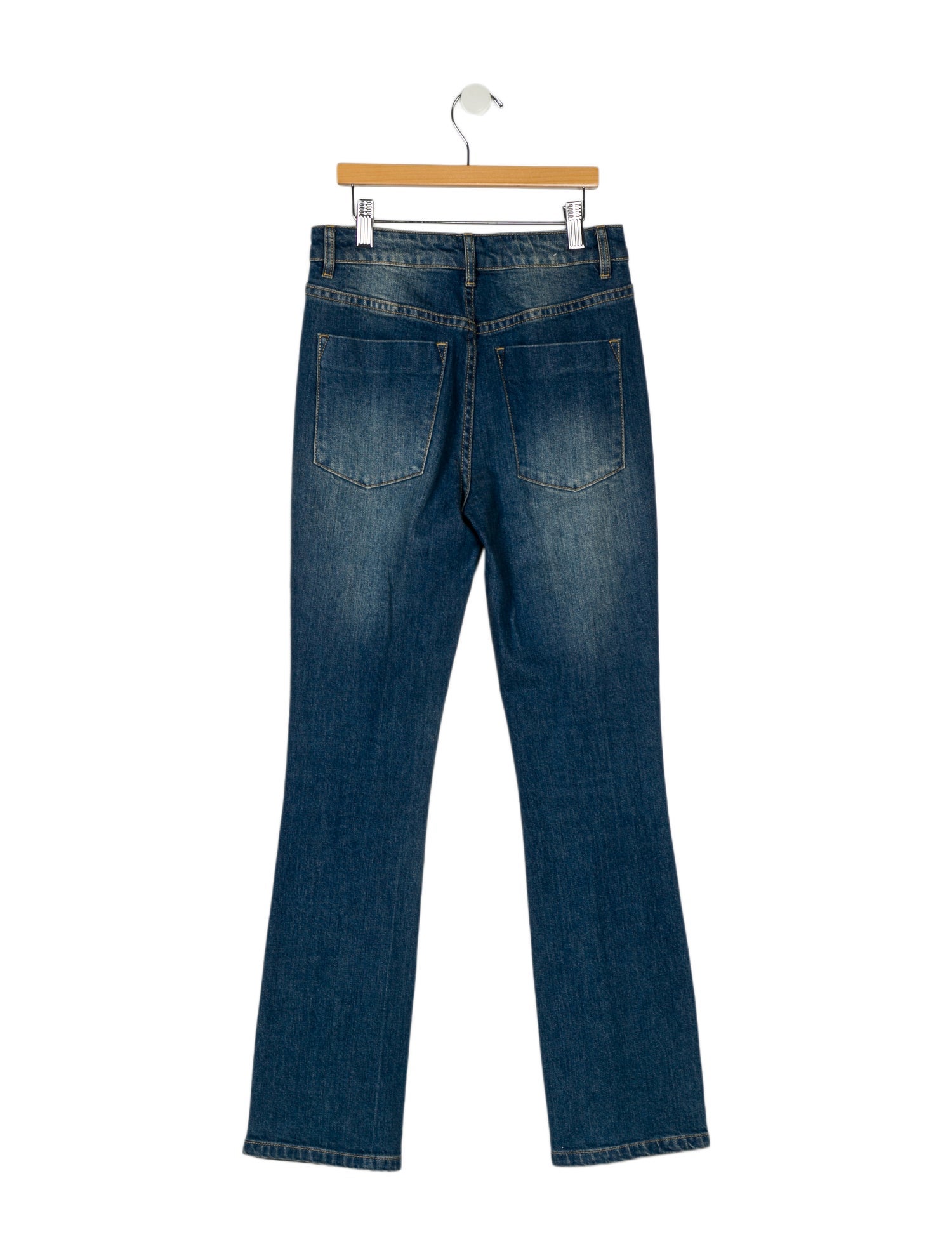 Alice + Olivia Mid-Rise Straight Leg Jeans
