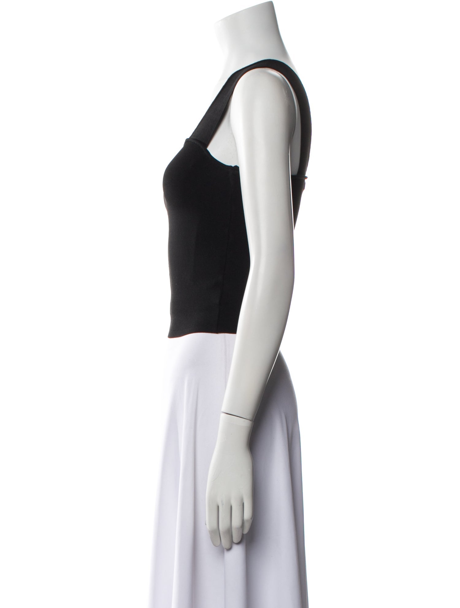 Alice + Olivia Square Neckline Sleeveless Crop Top