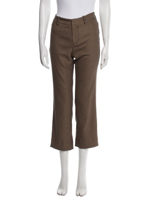 Alice + Olivia Houndstooth Print Straight Leg Pants