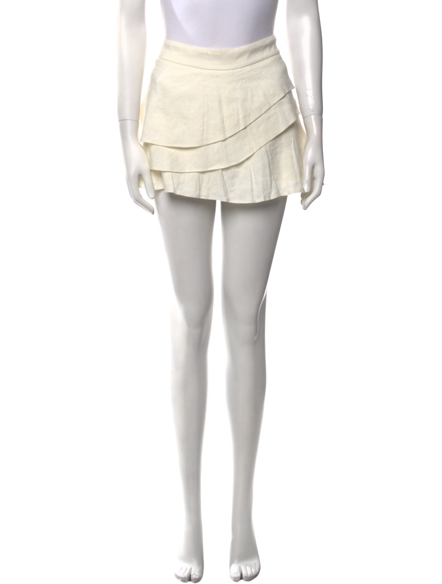 Alice + Olivia Pleated Accents Mini Skirt