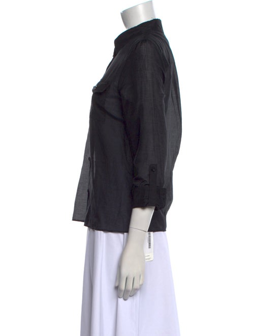 Alice + Olivia Three-Quarter Sleeve Button-Up Top