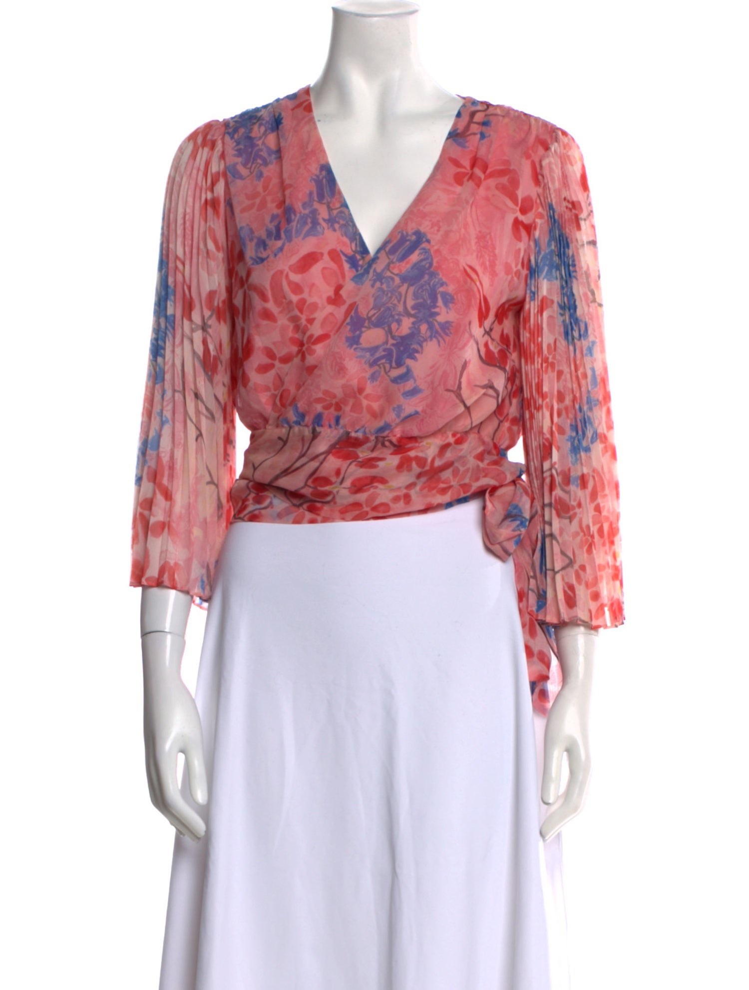 Alice + Olivia Silk Printed Crop Top