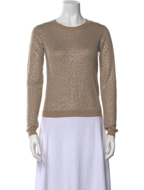 Alice + Olivia Nylon Crew Neck Sweater