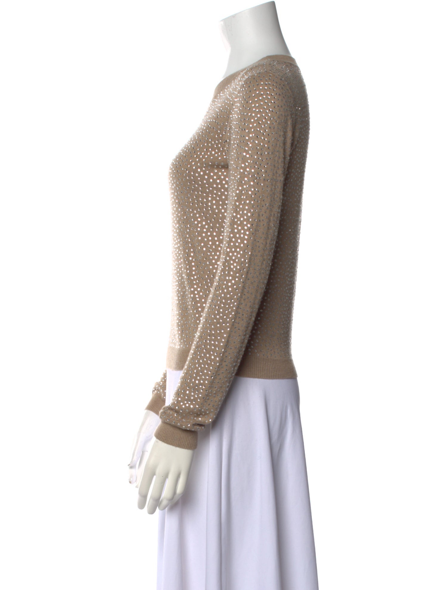 Alice + Olivia Nylon Crew Neck Sweater