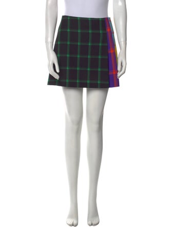 Alice + Olivia Plaid Print Mini Skirt