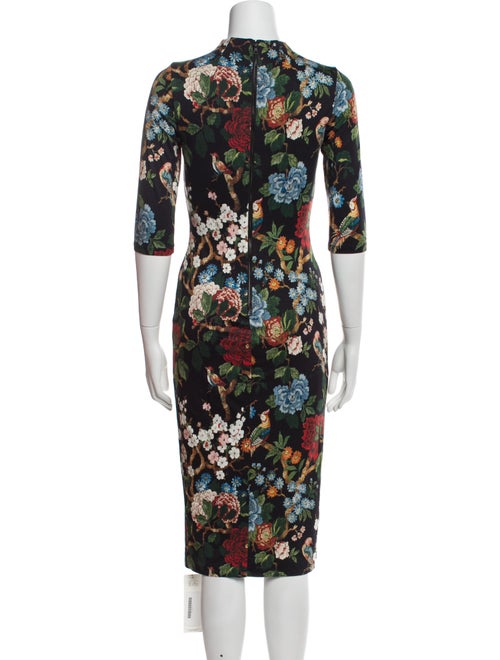 Alice + Olivia Floral Print Midi Length Dress