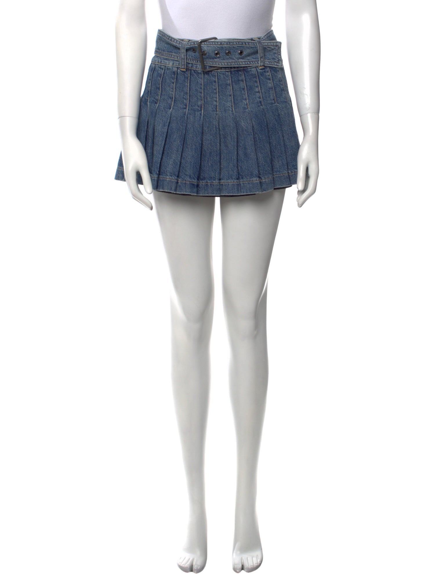 Alice + Olivia Pleated Accents Mini Skirt