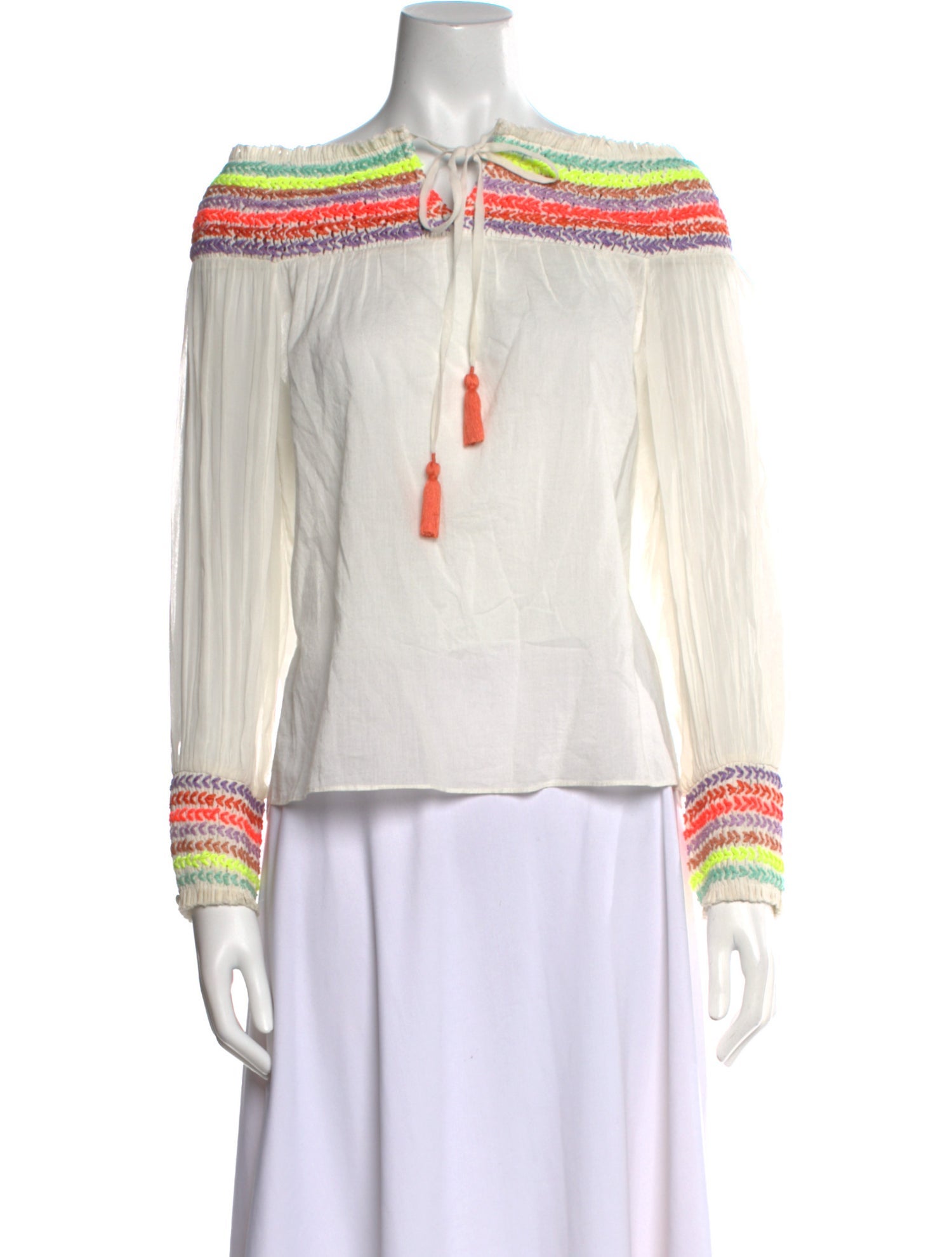 Alice + Olivia Striped Tie Neck Blouse w/ Tags