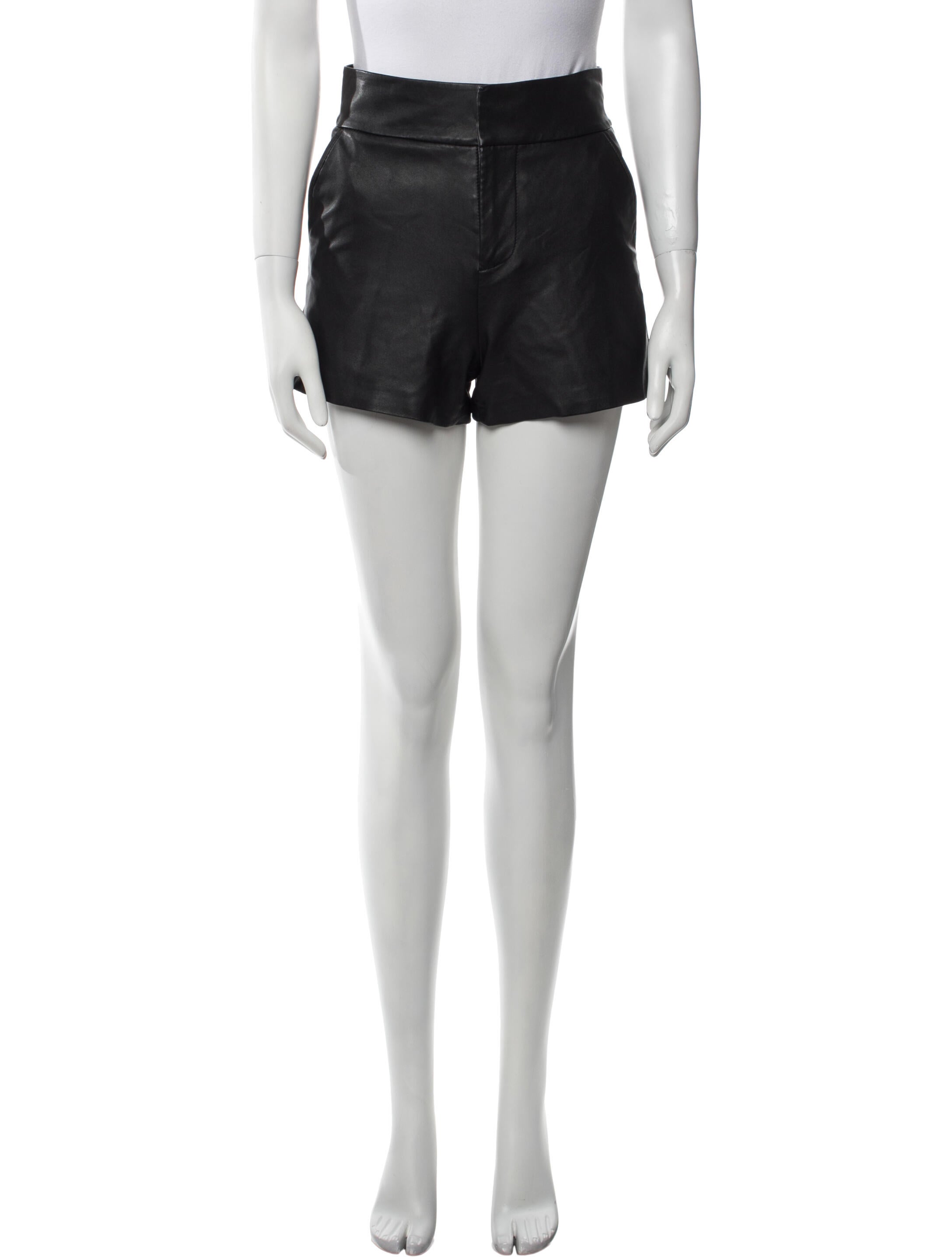 Alice + Olivia Leather Mini Shorts