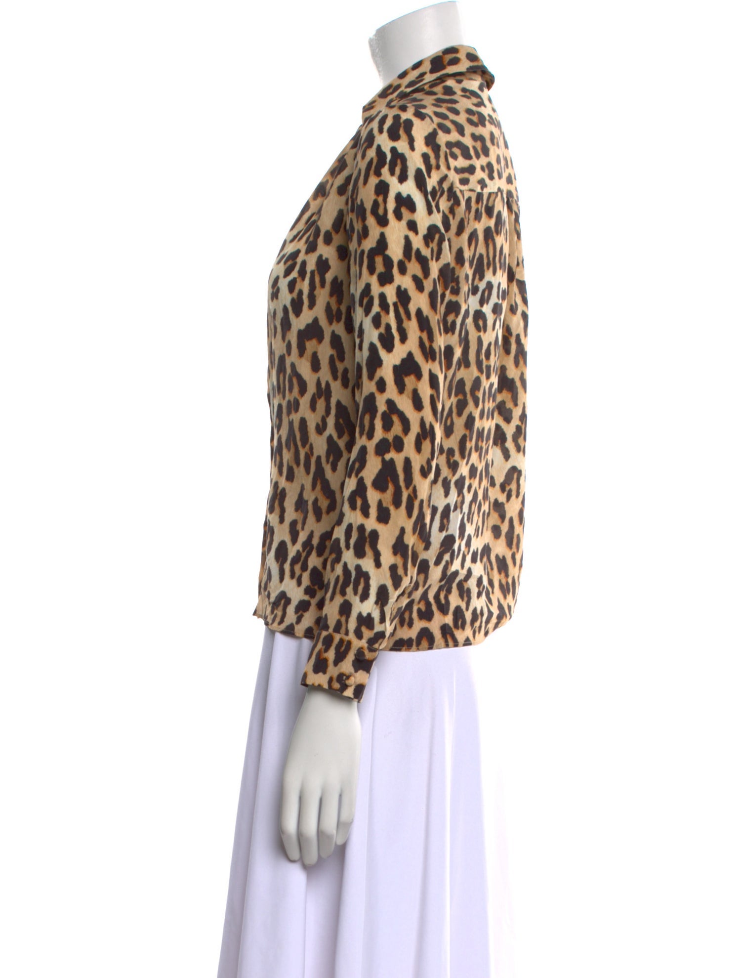 Alice + Olivia Silk Animal Print Blouse