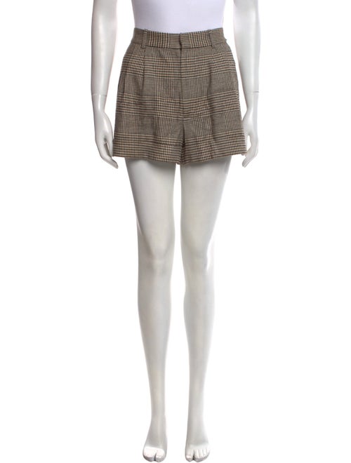 Alice + Olivia Houndstooth Print Mini Shorts