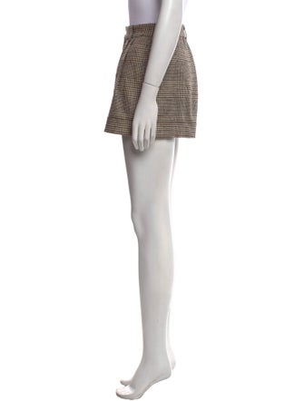 Alice + Olivia Houndstooth Print Mini Shorts