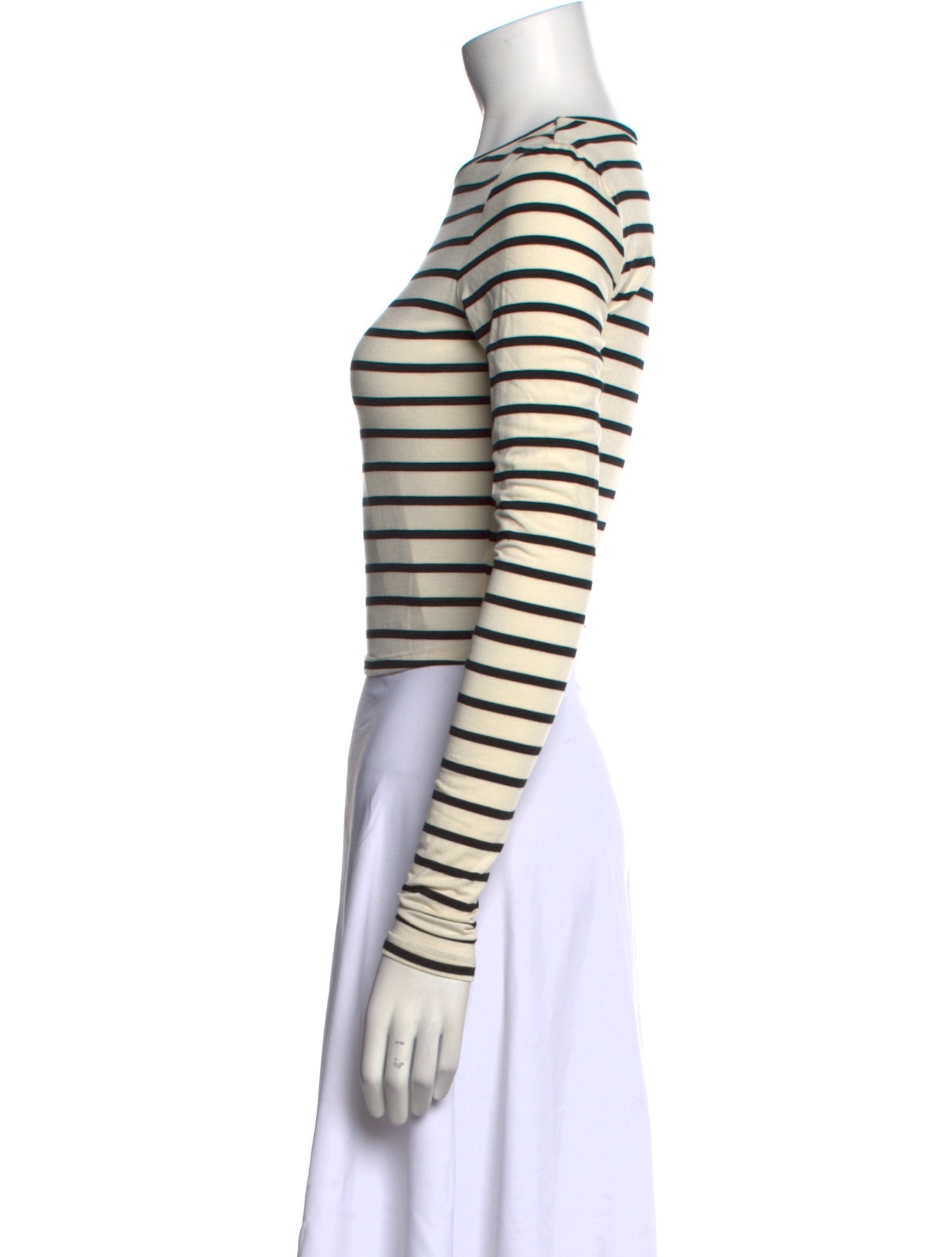Alice + Olivia Striped Crew Neck Crop Top w/ Tags