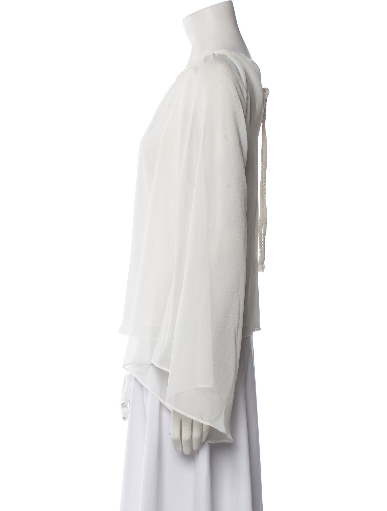 Alice + Olivia Bateau Neckline Long Sleeve Blouse