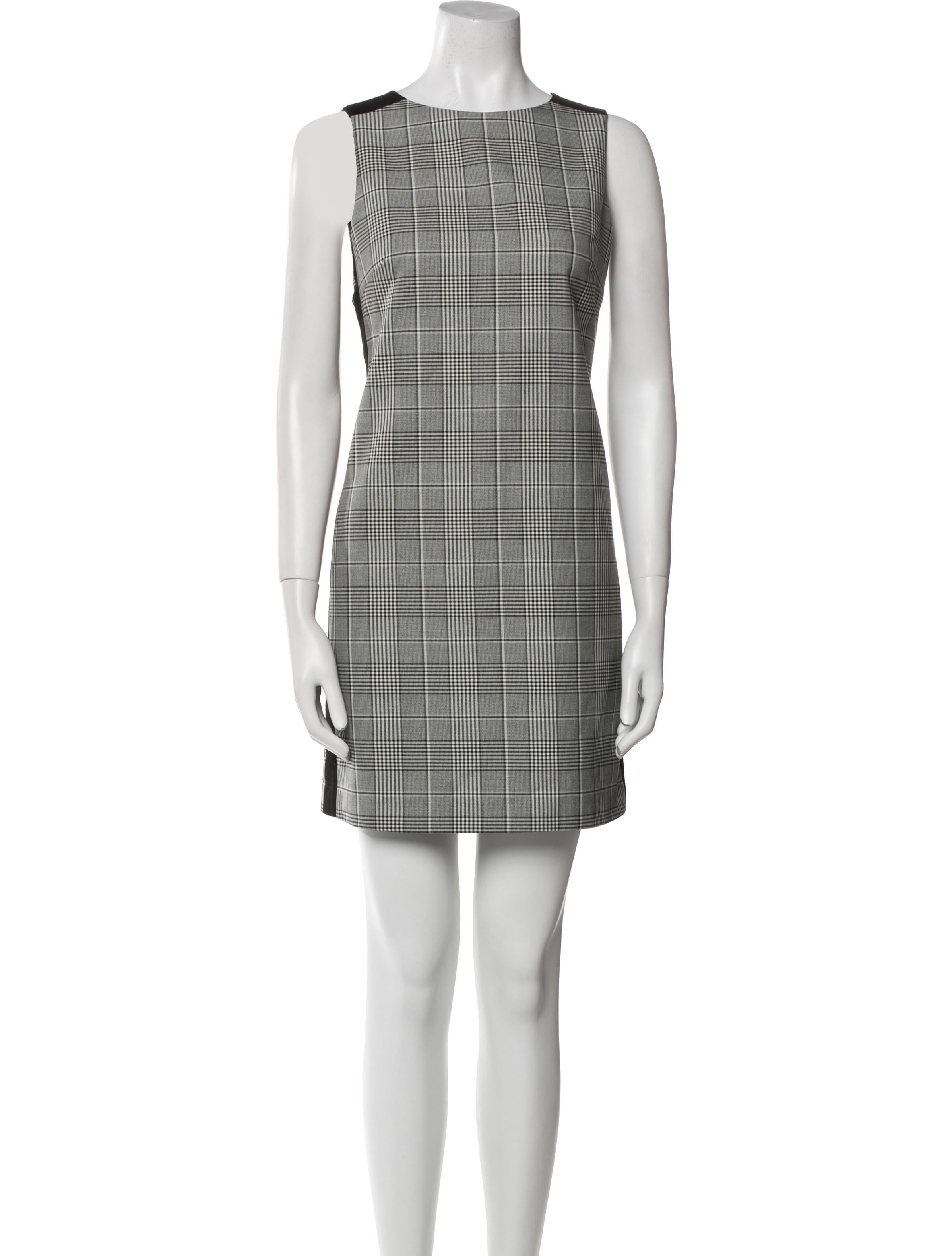 Alice + Olivia Plaid Print Mini Dress