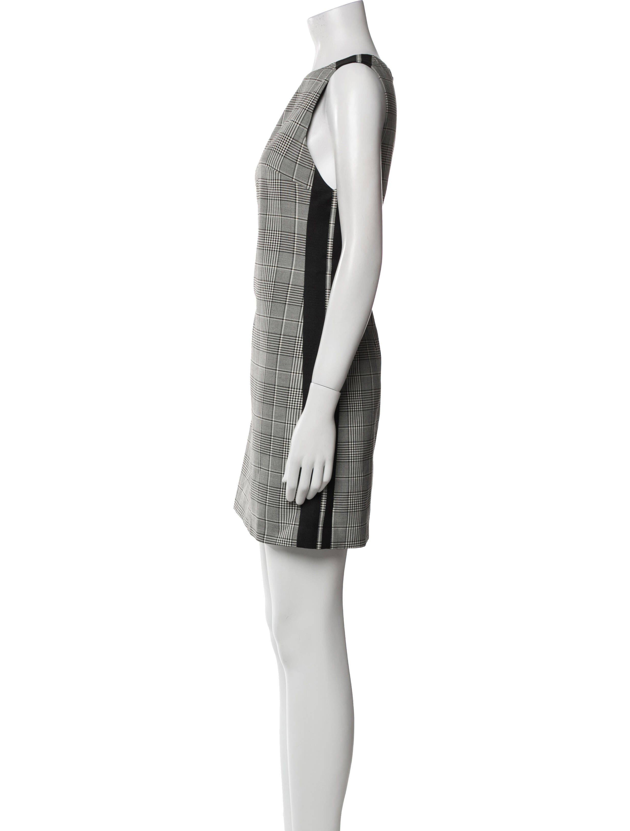 Alice + Olivia Plaid Print Mini Dress