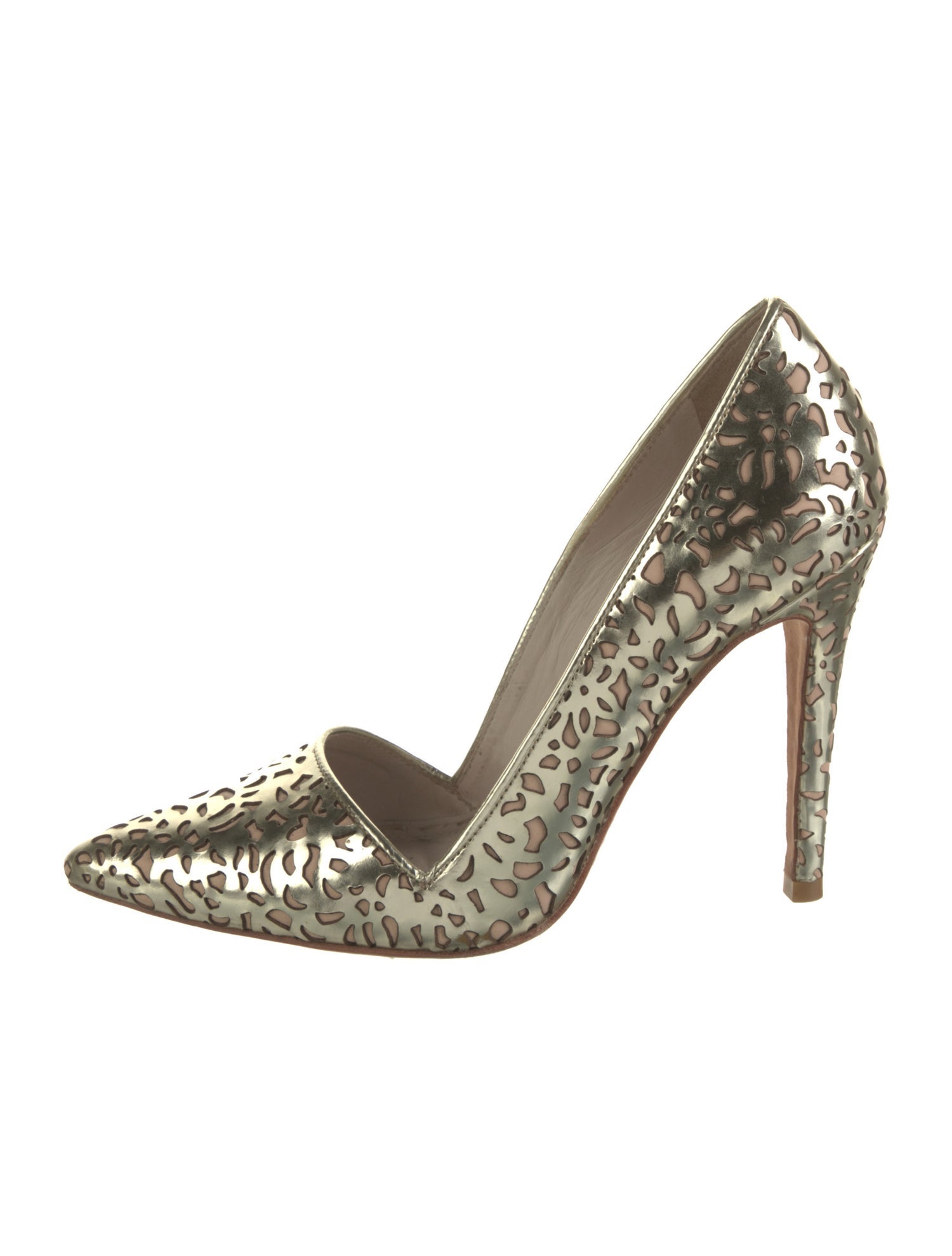 Alice + Olivia Leather Printed Pumps